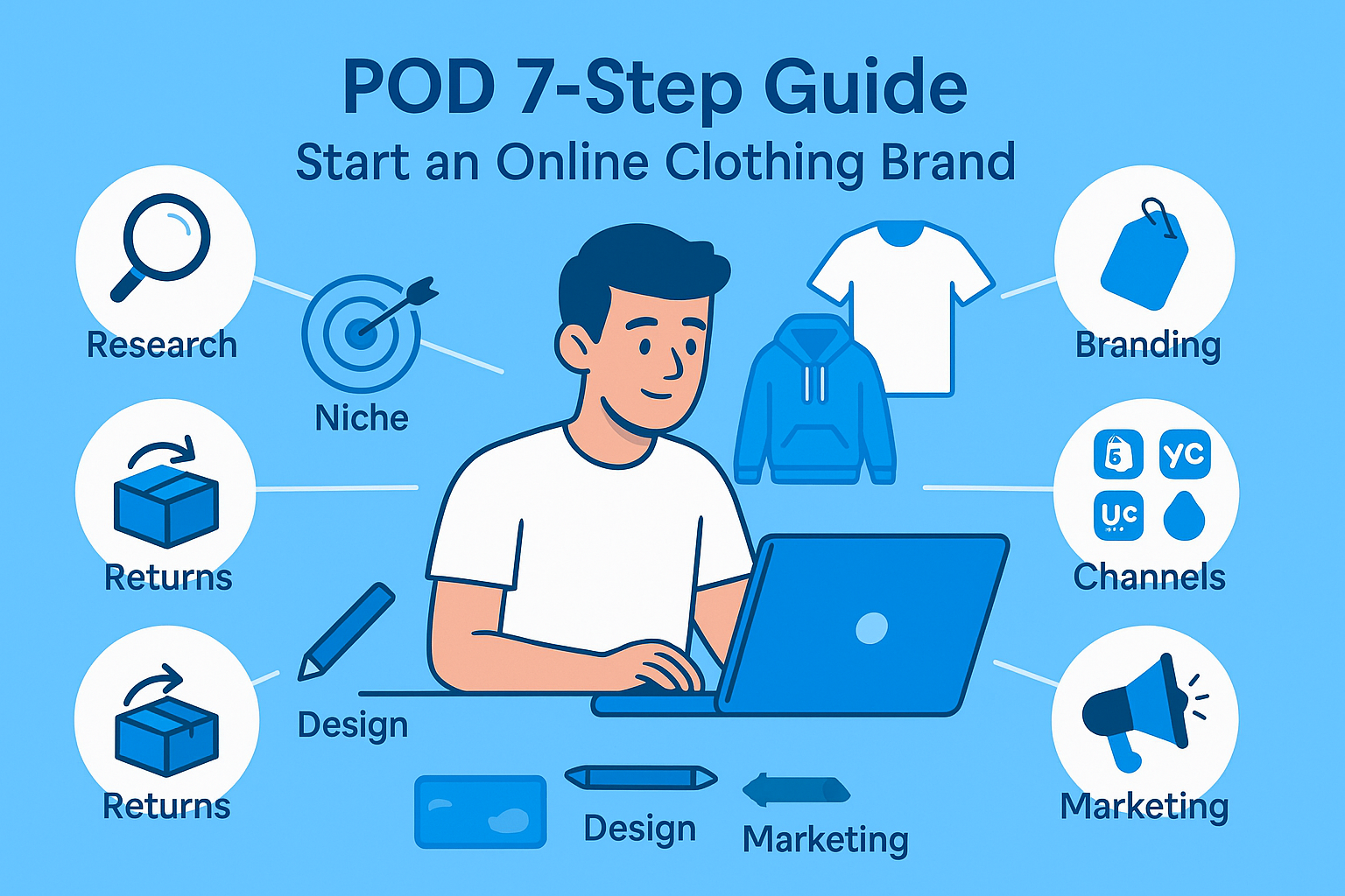 How to Start an Online Clothing Brand (POD): A 7-Step Guide