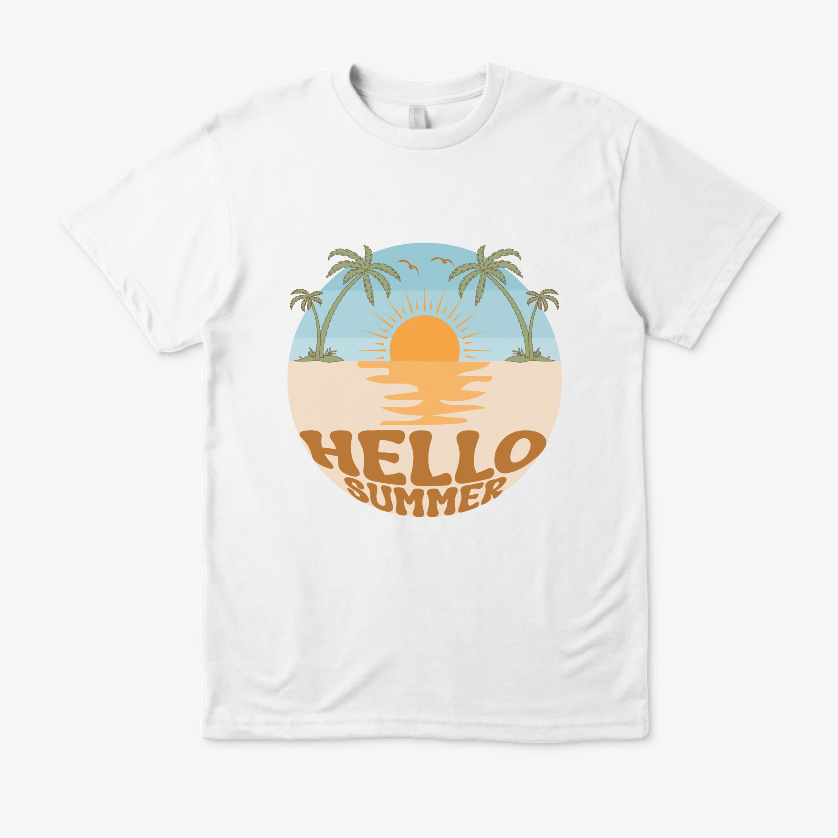 🌞 T-shirt "Hello Summer" – Vibrez au rythme de l’été ! 🌴