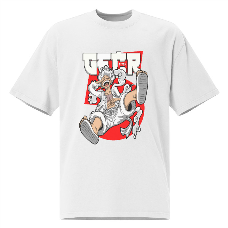 Luffy Gear 5 - Oversize T-shirt White &amp; Black
